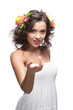 © photo-nuke - smiling young woman with flower in hair
