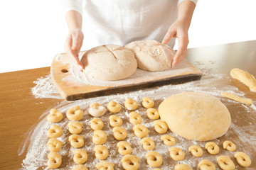 Wall Mural - Leavened Dough For Bread And Bagels