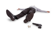 Businessman Lying Dead In The Floor