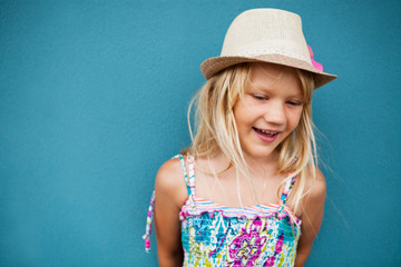 Smiling cute young girl