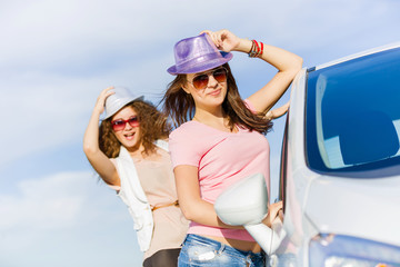 Women near car