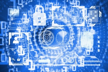 Aufkleber - Composite image of identification interface