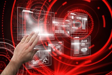 Fototapete - Composite image of hand presenting