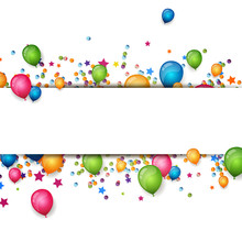 Vector Background With Colorful Balloons