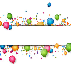 Vector Background with Colorful Balloons