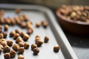 Canvas Print - Roasting Hazelnuts