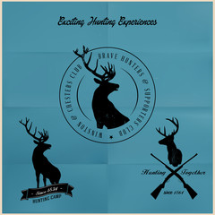 Wall Mural - Deer Hunting badges