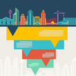© incomible - Cityscape background with buildings.