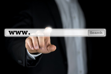 Wall Mural - search bar on a virtual computer screen