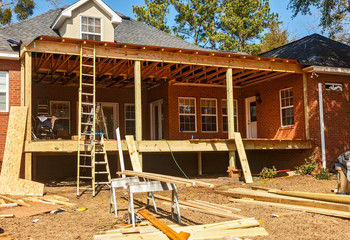 backyard deck reconstruction