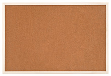 Empty Bulletin Cork Board In White Frame