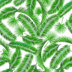  Tropical palm tree seampless pattern