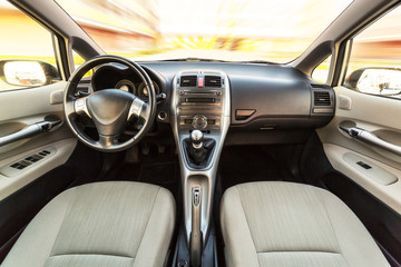 Modern car interior