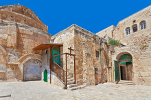 Courtyard Of Coptic Orthodox Church In Jerusalem.