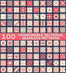 Wall Mural - fashionable vintage vector seamless patterns