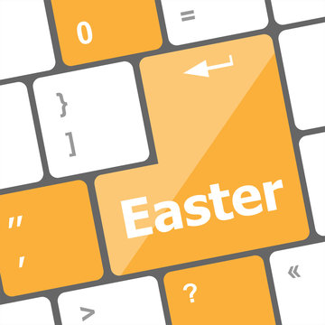 Easter text button on keyboard keys