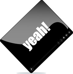 Poster - Video media player for web with yeah words