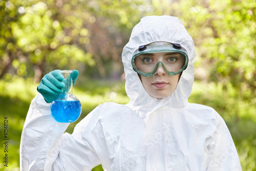 Fotografie, Obraz Ecology and environmental pollution. Water testing.