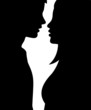 Lovers Vector Silhouette