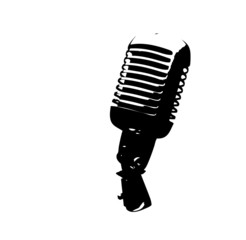 vector illustration of vintage Microphone