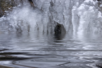 Sticker - wet ice background