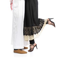 Wall Mural - Arab saudi emirates couple legs hugging