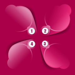 Fototapete - Abstract background with four steps