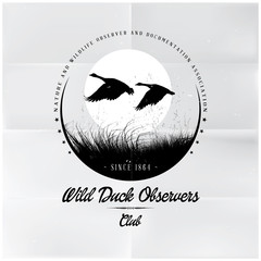 Wall Mural - Wild Duck Observers badge