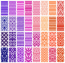 Tribal Colorful Lace Patterns. Vector Illustration.