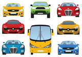 Fototapeta  - Cars collection (front view)