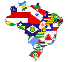 Administration On Map Of Brazil