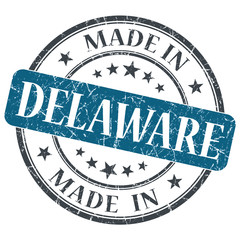 Wall Mural - made in Delaware blue round grunge isolated stamp