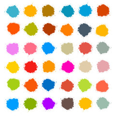 Canvas Print - Colorful Vector Stains, Blots, Splashes Set