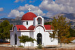 Classic greek orthodox small church in village, Crete, Greece.