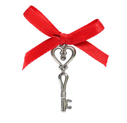 Wall Mural - Key with red bow