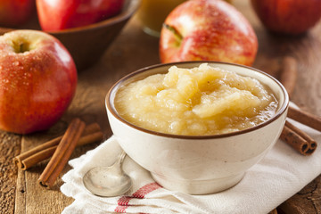 Canvas Print - Healthy Organic Applesauce with Cinnamon