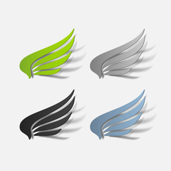 Poster - realistic design element: wing