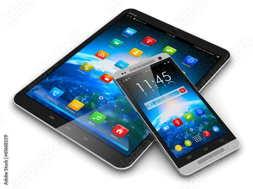 Fotografia Tablet computer and smartphone