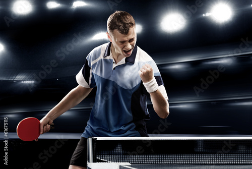 Naklejka na szybę Tennis-player celebrates victory