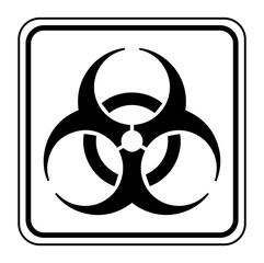 Wall Mural - Logo biohazard. Danger biologique.