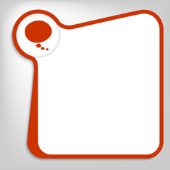 Poster - red vector box for entering text with speech bubble
