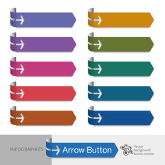 Wall Mural - Infographic Vector Arrow Button