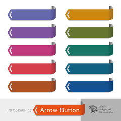 Canvas Print - Infographic Vector Arrow Button