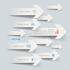 Canvas Print - Paper Arrows Direction Right