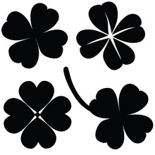 Four Leaf Clover Collection, St. Patrick's Day (vector)