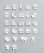 Vector Paper Alphabet Set