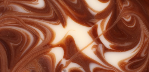 Wall Mural - Twisted chocolate mixed texture.