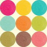 Cute seamless pattern with round.
