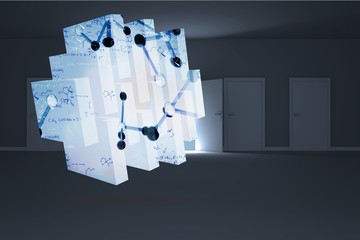 Poster - Composite image of microscopic cells on abstract screen