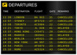 © sablin - Flights departures board isolated on white background